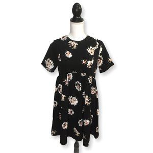 Oh My Love London Black Floral Babydoll Dress